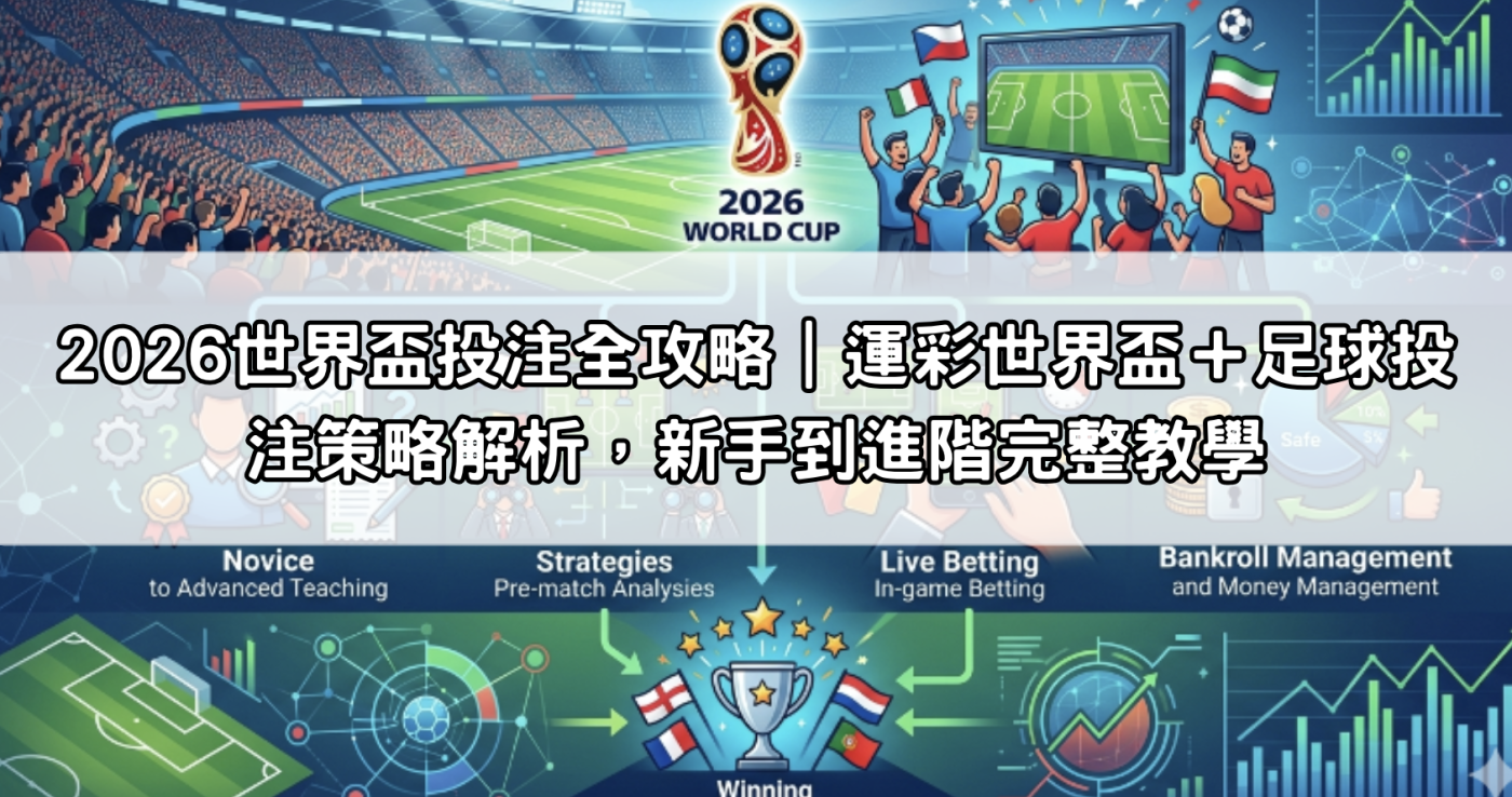2026世界盃投注全攻略｜運彩世界盃＋足球投注策略解析，新手到進階完整教學