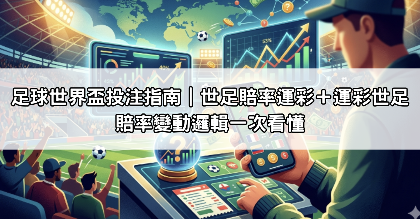 足球世界盃投注指南｜世足賠率運彩＋運彩世足賠率變動邏輯一次看懂